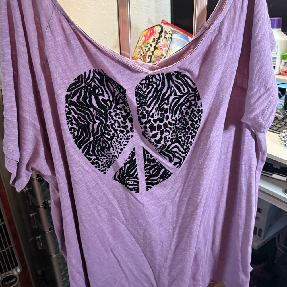 Torrid Lavender Peace Graphic Tee